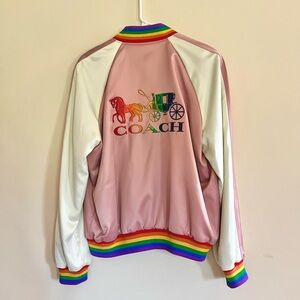 Rainbow Satin Coach Jacket